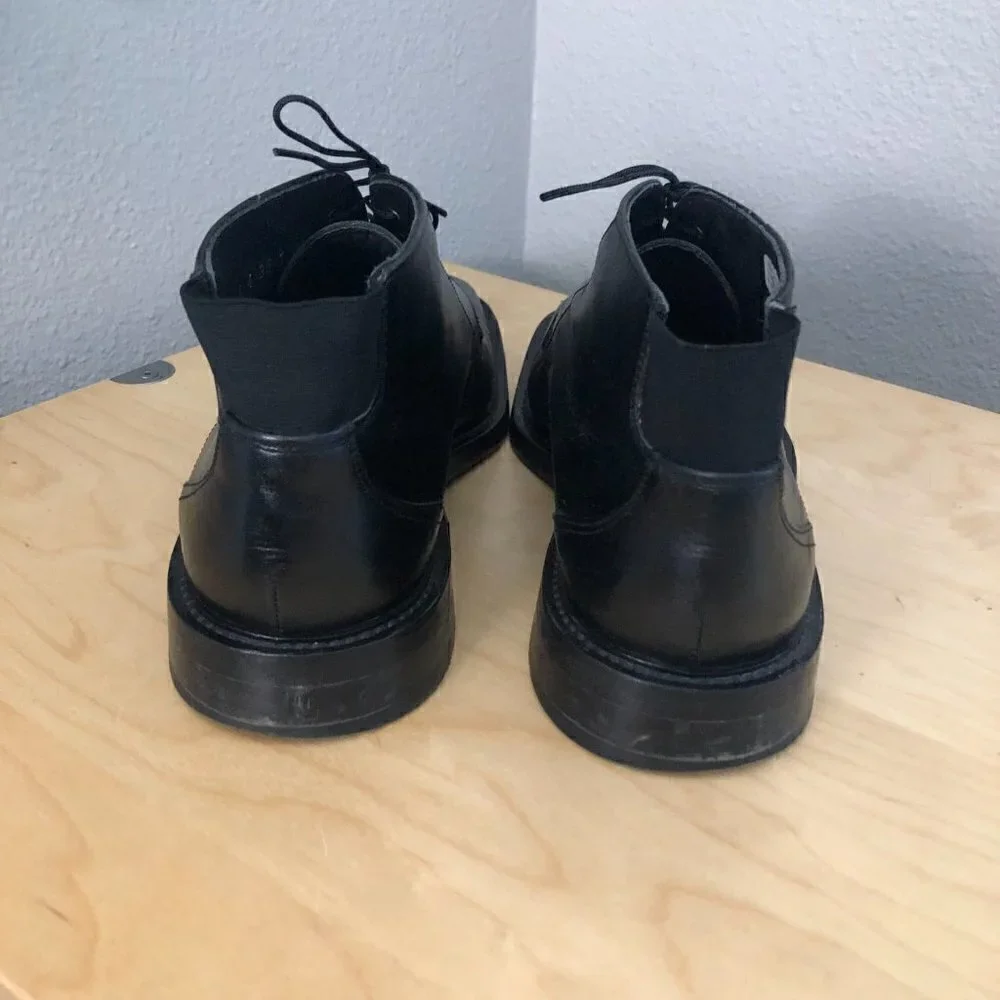 LLOYD Olon Leather Chukka Boot EUR 42.5 Black Square Toe Made in Germany